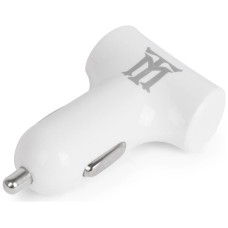 CARGADOR USB MAILLON COCHE PREMIUM 4,8A BLANCO 2 CONECTORES