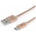 CABLE MAILLON PREMIUM MICRO USB 2.4 METAL DORADO 1M