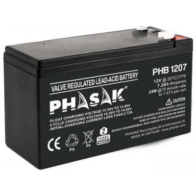 BATERIA PHASAK 12V 7AH (Espera 4 dias)