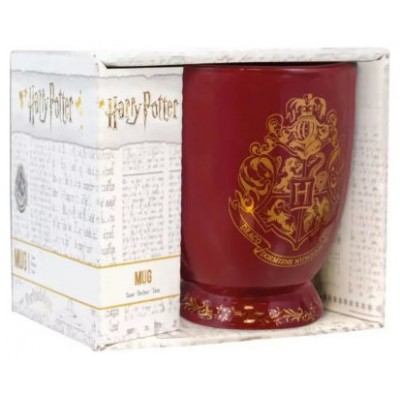 TAZA DESAYUNO BERENJENA ESCUDO HOGWARTS PALADONE PP4260HPV2 (Espera 4 dias)