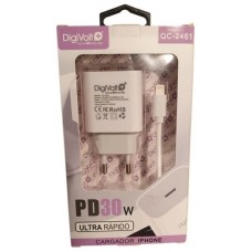 Cargador De Pared Digivolt Qc-2461 Usb-c Ultra Rapido