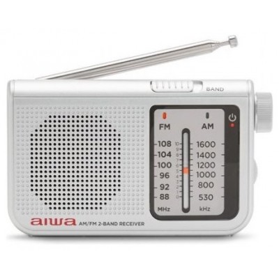 Radio Analogica Con Altavoz Aiwa Rs-55 Silver