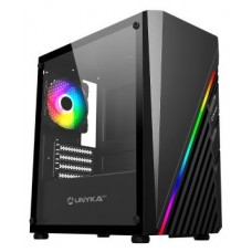 CAJA MICROATX UNYKA GAMING MINI GLAYZE BLACK VENTANA