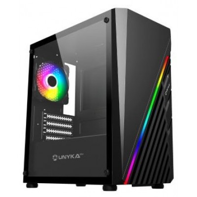 CAJA MICROATX UNYKA GAMING MINI GLAYZE BLACK VENTANA