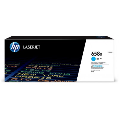 HP Cartucho de tóner Original LaserJet 658X cian de alta capacidad (Espera 4 dias)